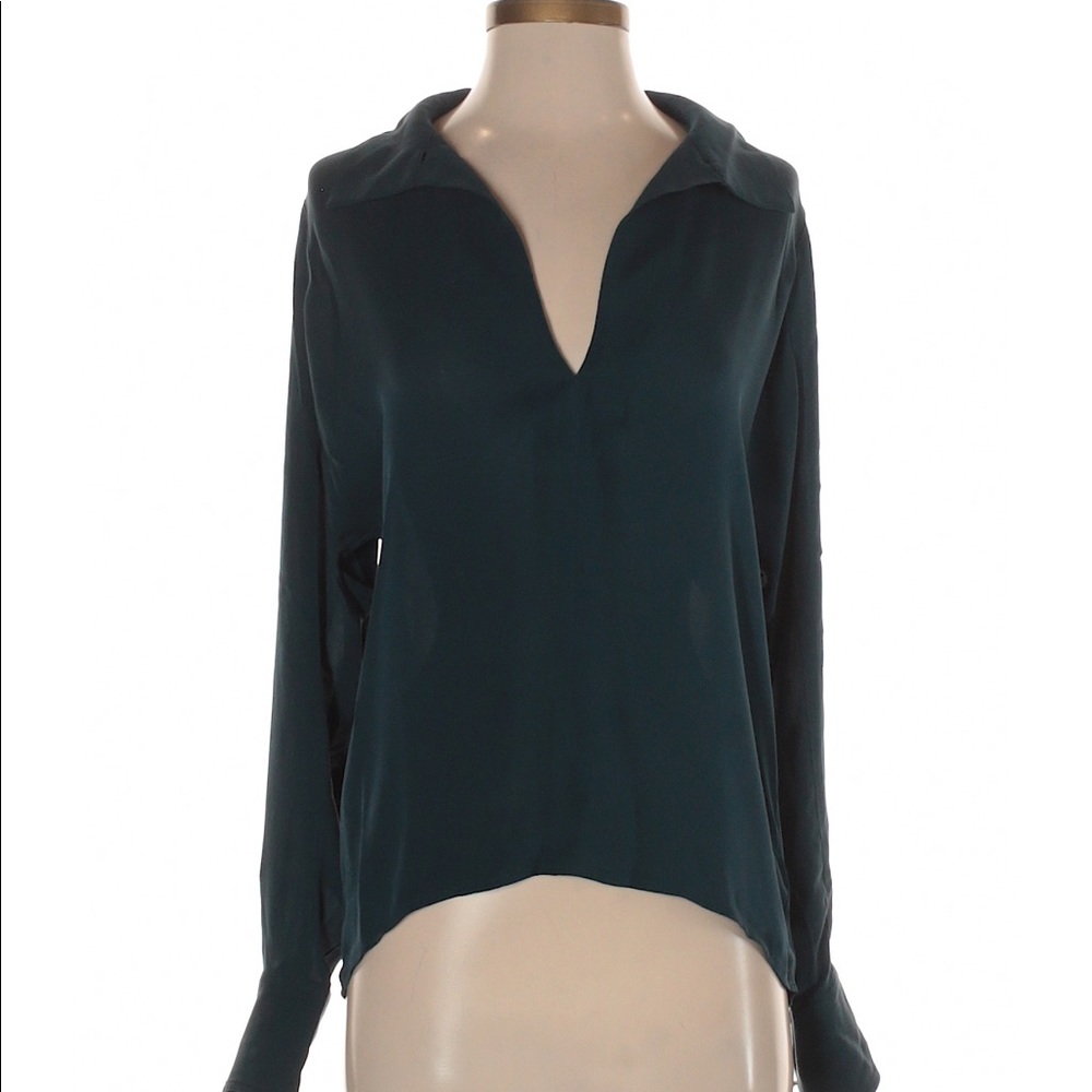 Aritzia Babaton 100% Silk Long Sleeve Blouse